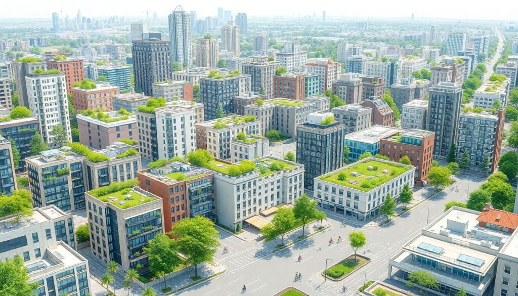 Архитектура в городе будущего: резкие переходы и устойчивость - иллюстрация